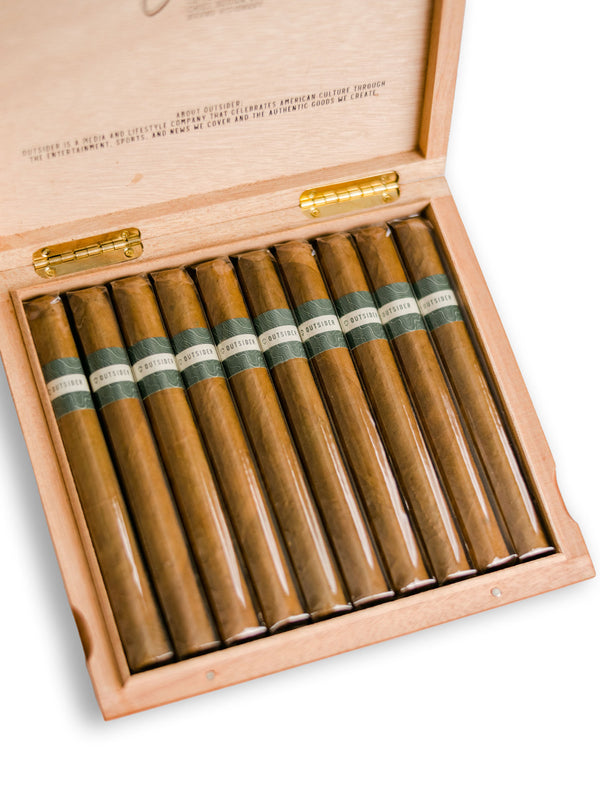Jay Cutler's Jay 6 Outsider Cigars come in a beautiful fragrant cedar box of 10
